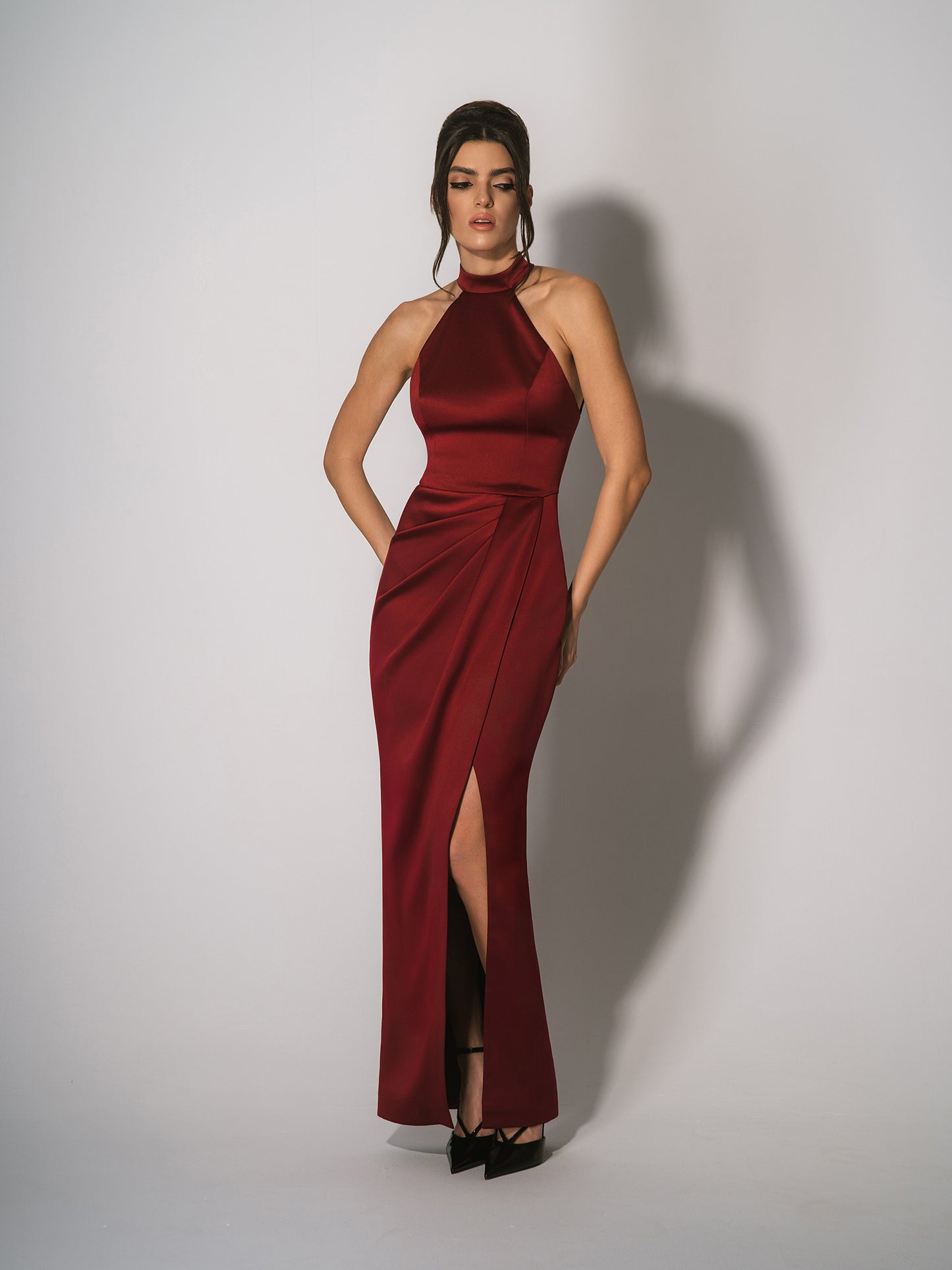 Fall in Love Maxi Dress - Burgundy