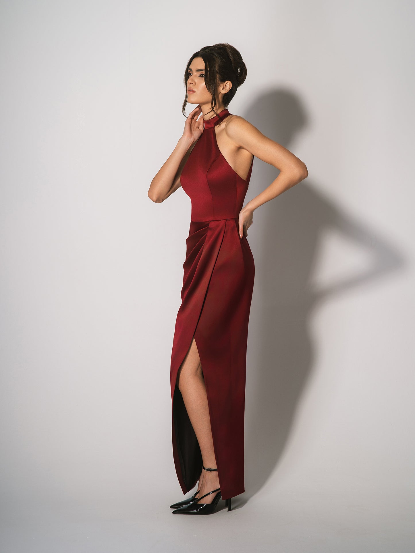 Fall in Love Maxi Dress - Burgundy
