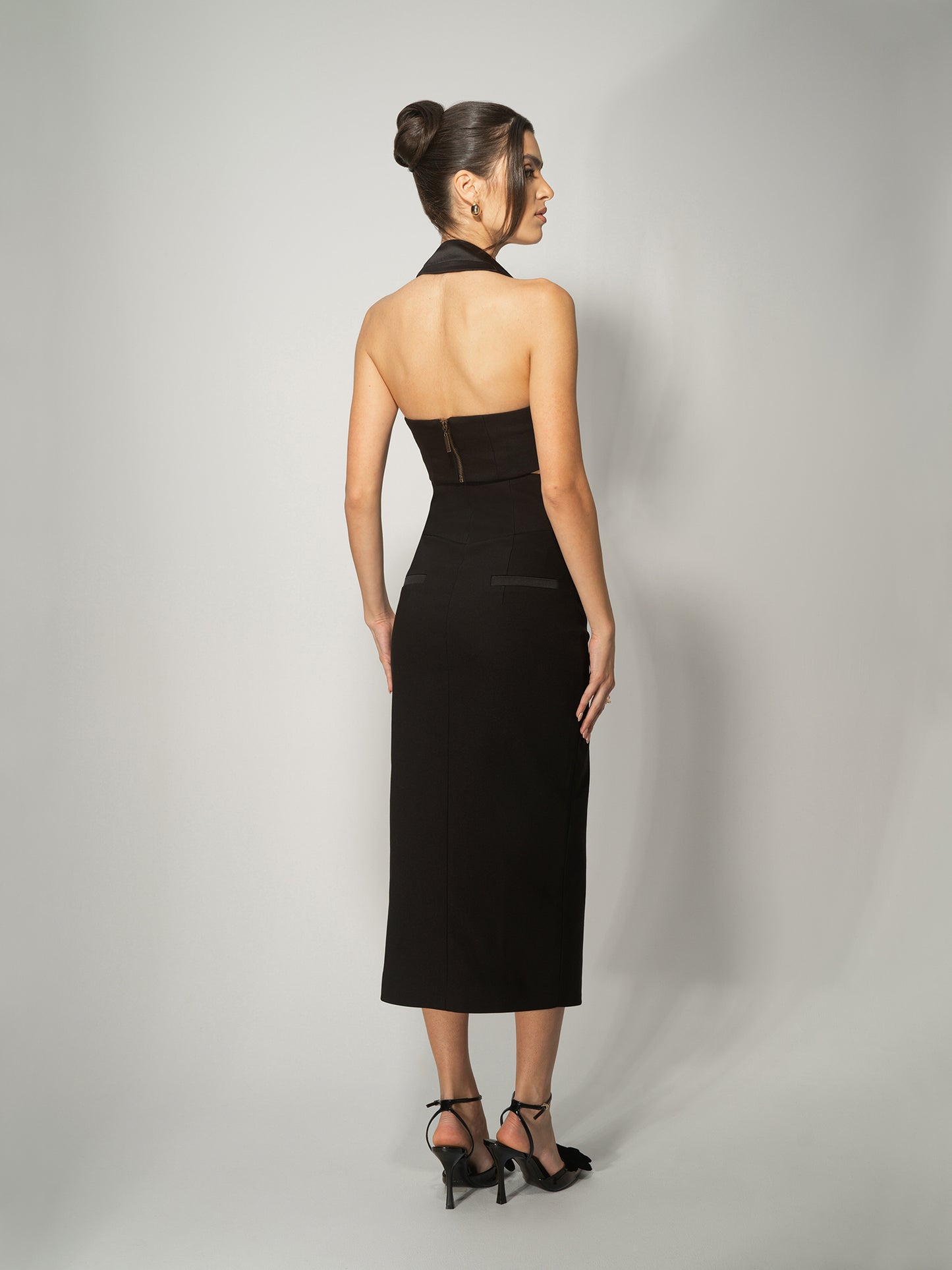 Femme Fatale Midi Skirt with Removable Organza