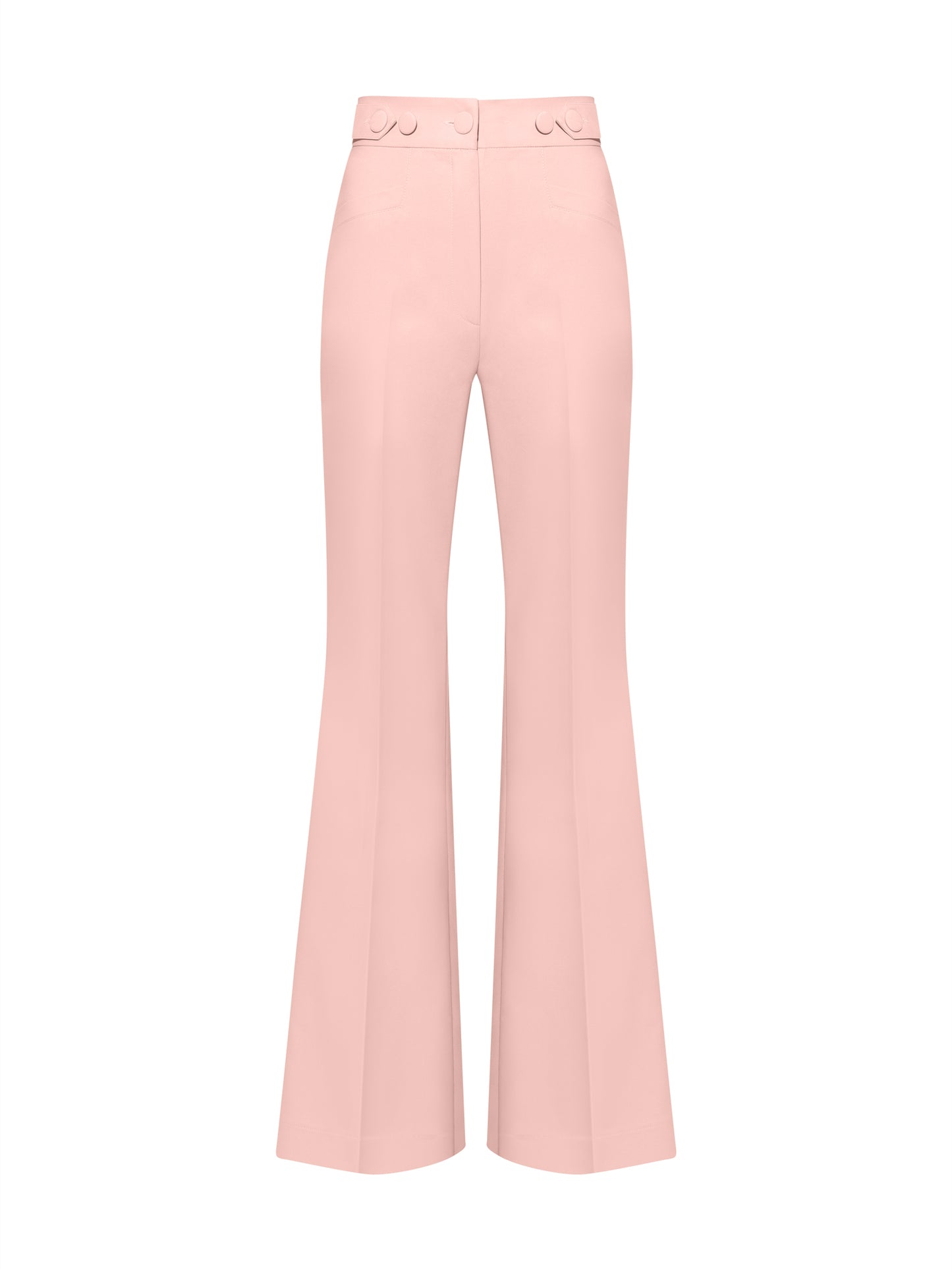 Flared Adjustable Trousers in Cotton