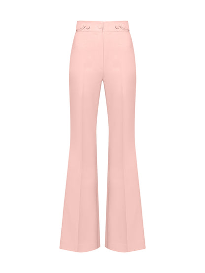 Flared Adjustable Trousers in Cotton