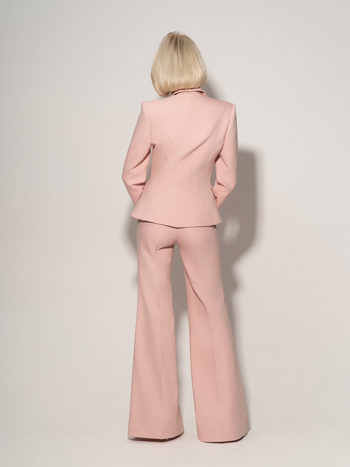 Flared Adjustable Trousers in Cotton