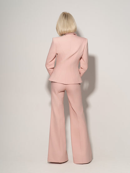 Flared Adjustable Trousers in Cotton