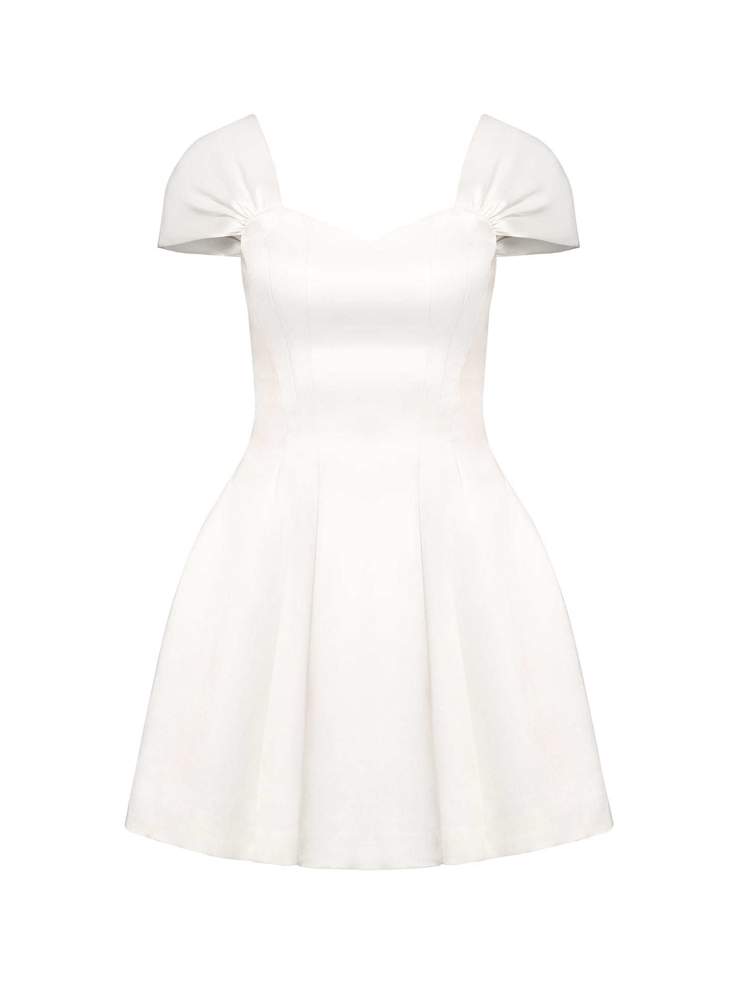 Flared Mini Dress - Pearl White