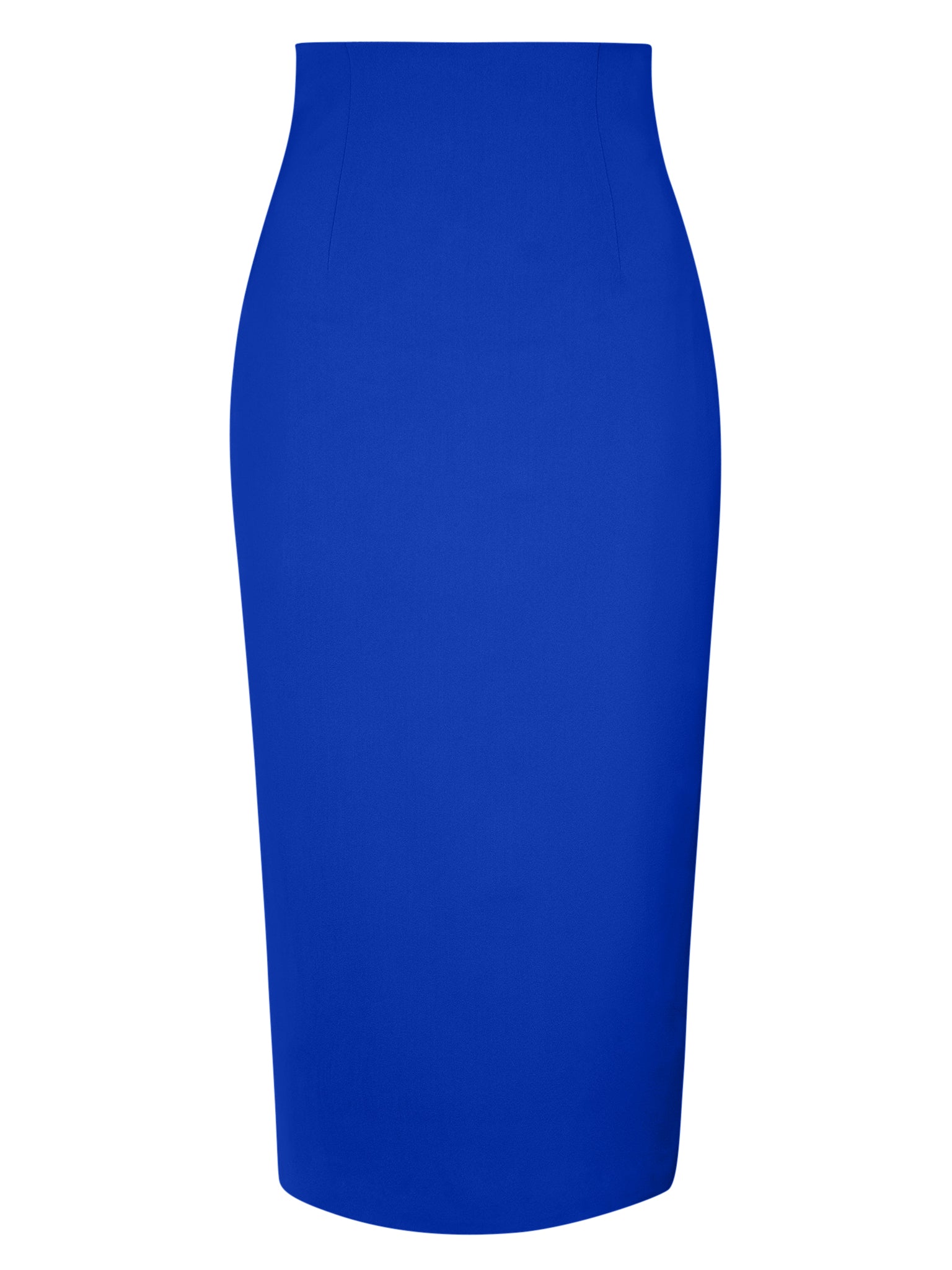 High-Waist Pencil Midi Skirt - Royal Azure by Tia Dorraine Women's Luxury Fashion Designer Clothing Brand