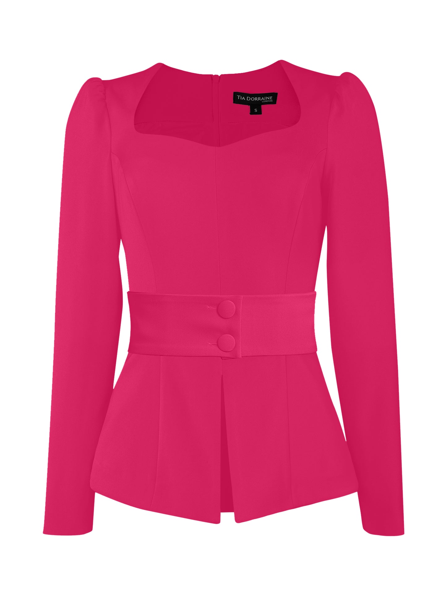 Hot Pink Sweetheart Blouse by Tia Dorraine women’s luxury fashion designer clothing brand