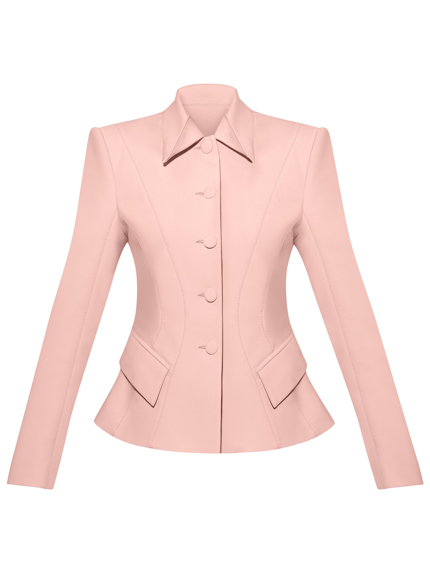 Hourglass Blazer Jacket In Cotton