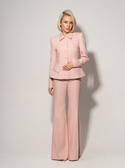 Hourglass Blazer Jacket In Cotton