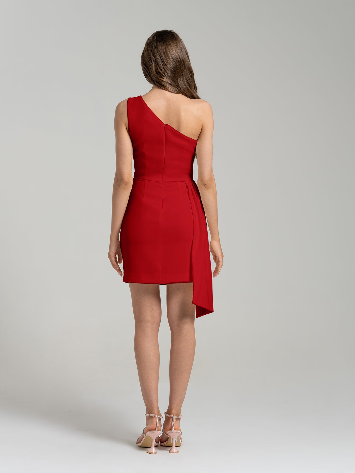 Iconic Glamour Short Dress - Fierce Red