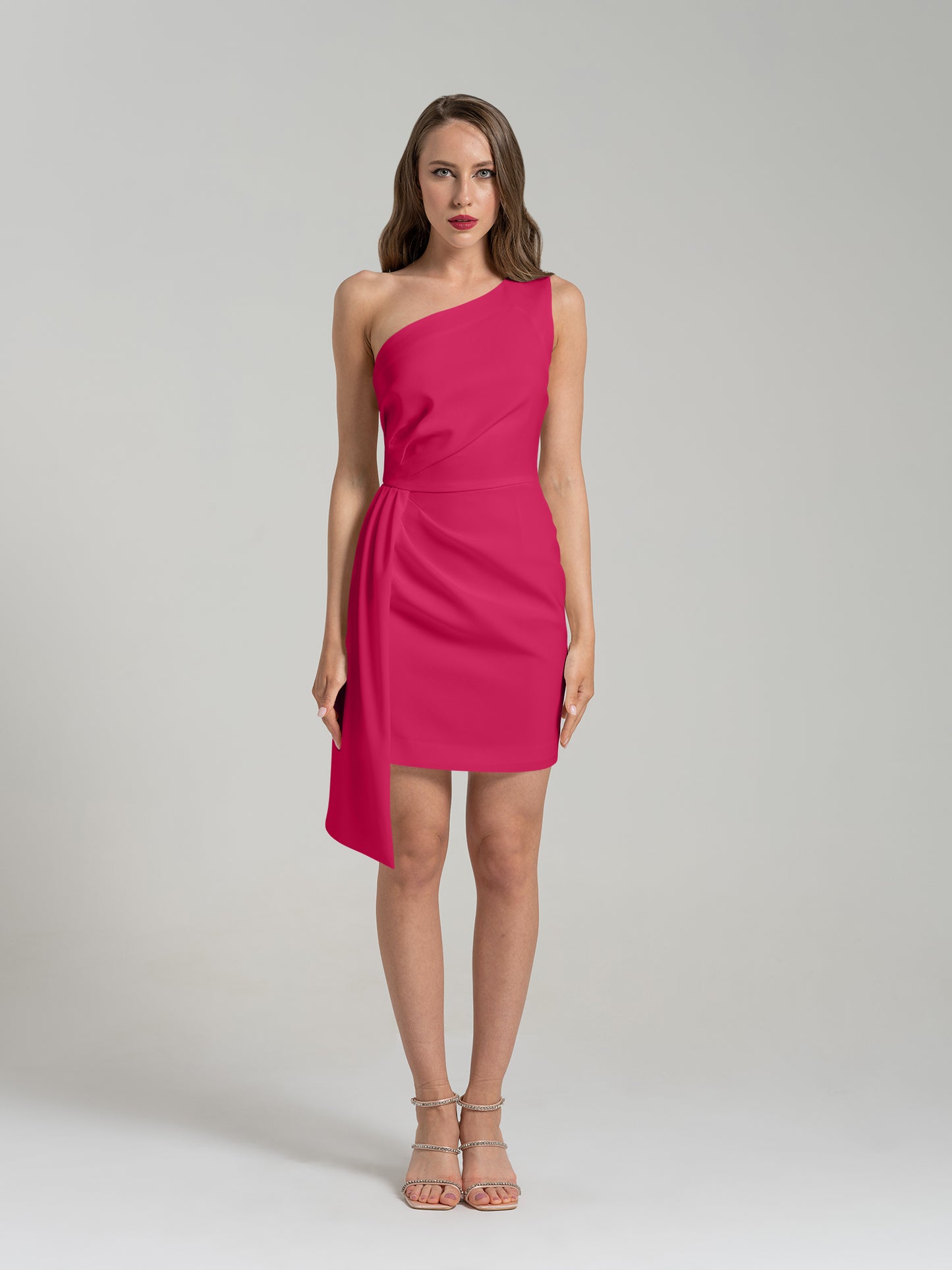 Iconic Glamour Short Dress - Hot Pink