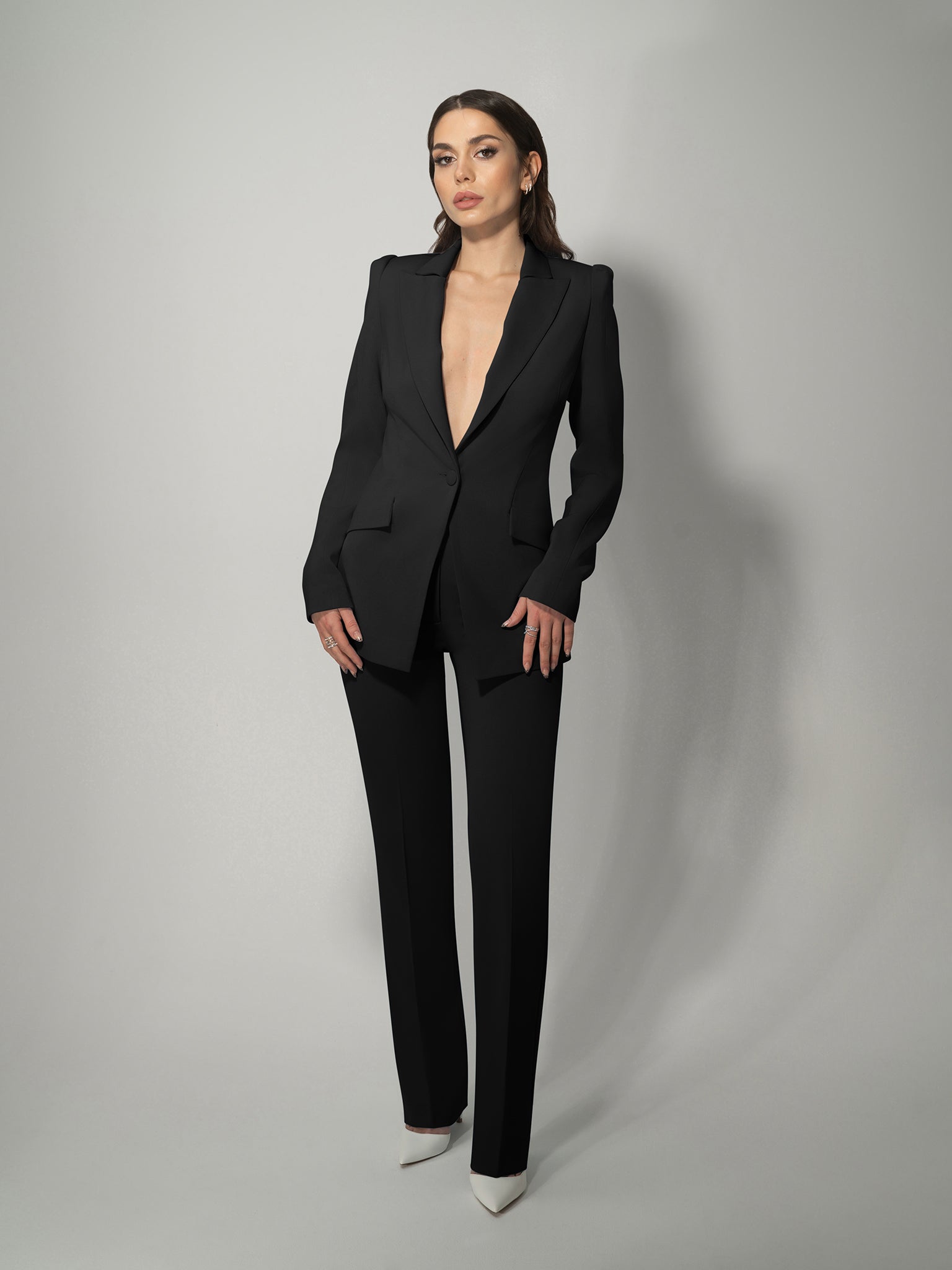 Illusion Classic Tailored Blazer - Black by Tia Dorraine Women's Luxury Fashion Designer Clothing Brand