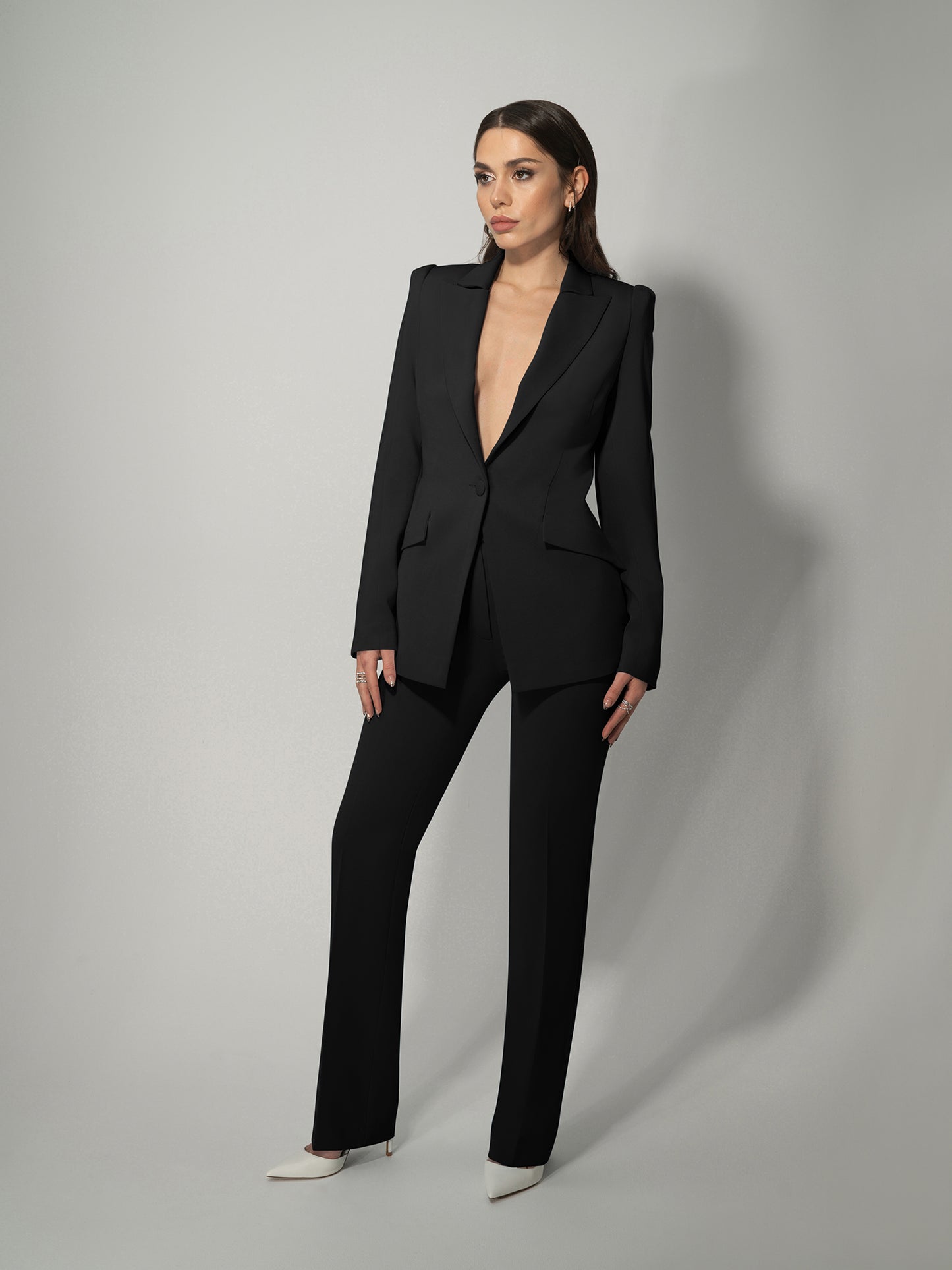 Illusion Classic Tailored Blazer - Black by Tia Dorraine Women's Luxury Fashion Designer Clothing Brand