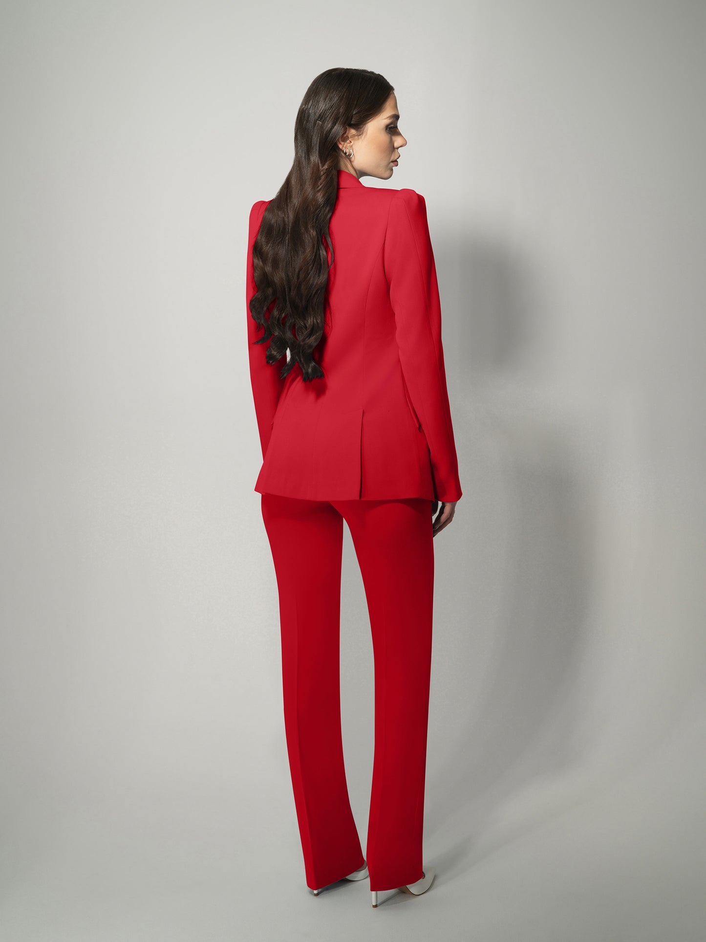 Illusion Classic Tailored Suit - Fierce Red by Tia Dorraine Women's Luxury Fashion Designer Clothing Brand