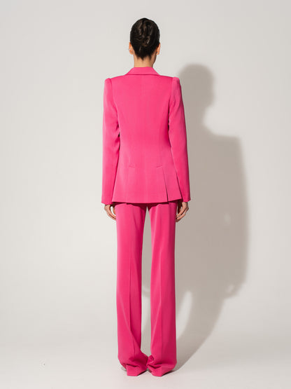 Illusion Classic Tailored Suit - Hot Pink