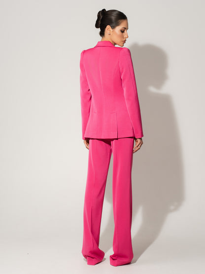 Illusion Classic Tailored Suit - Hot Pink