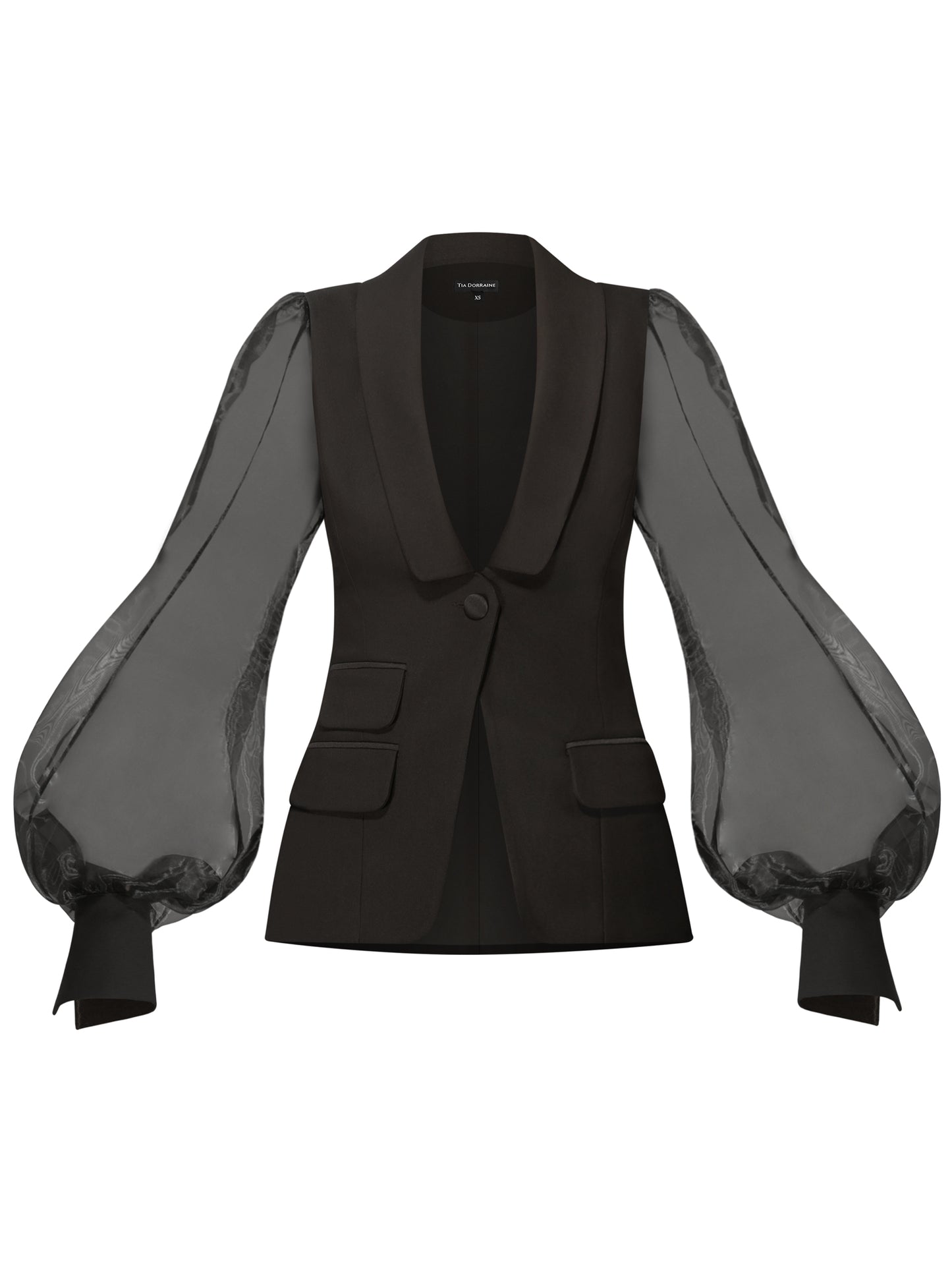 J'adore Organza Sleeve Tailored Blazer