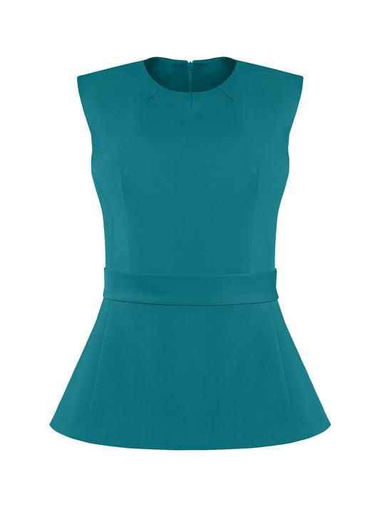 Magic Hour Sleeveless Waist-Fitted Top by Tia Dorraine Women's Luxury Fashion Designer Clothing Brand