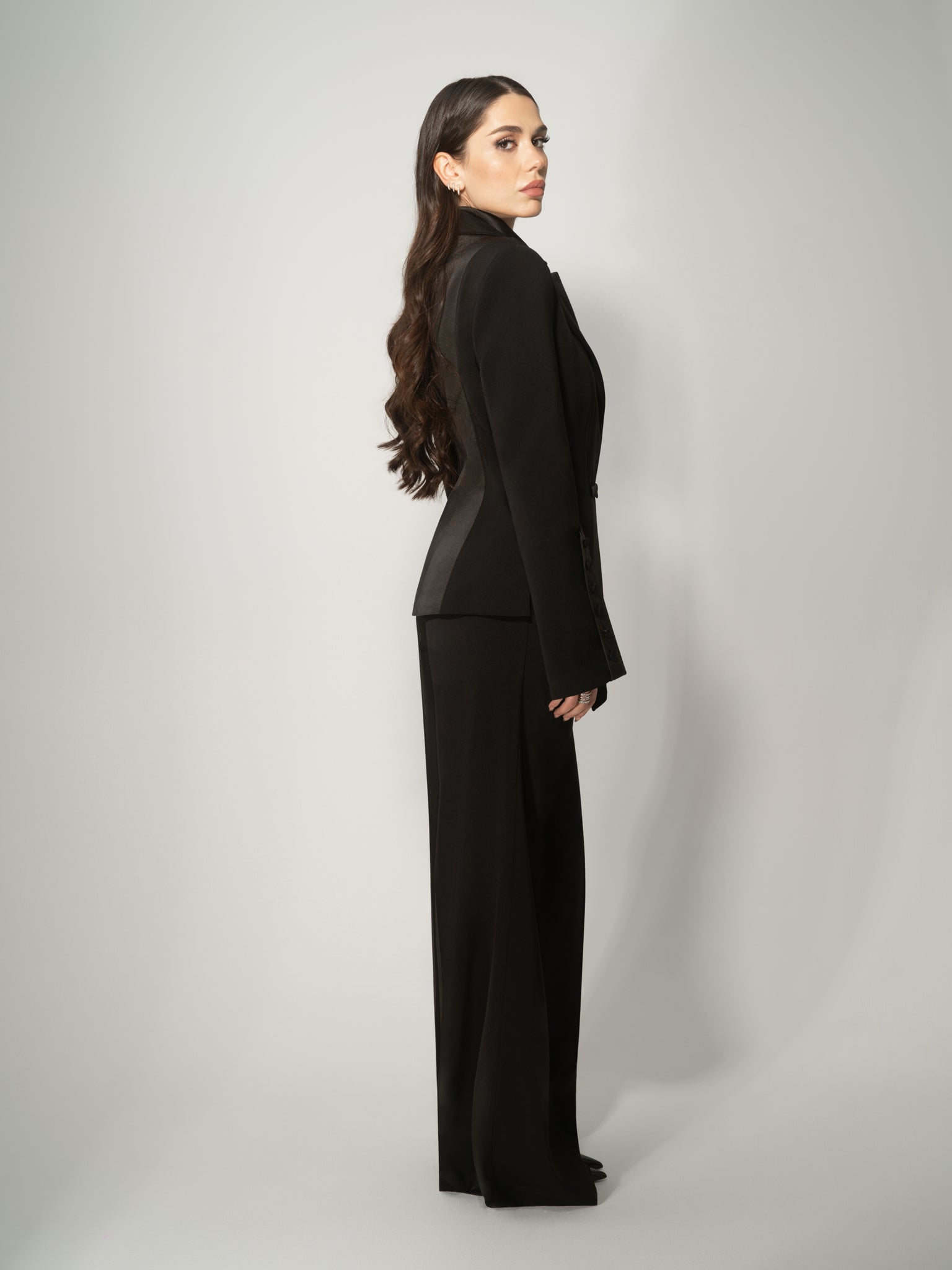 Modern Power Asymmetric Tailored Blazer  by Tia Dorraine Women's Luxury Fashion Designer Clothing Brand