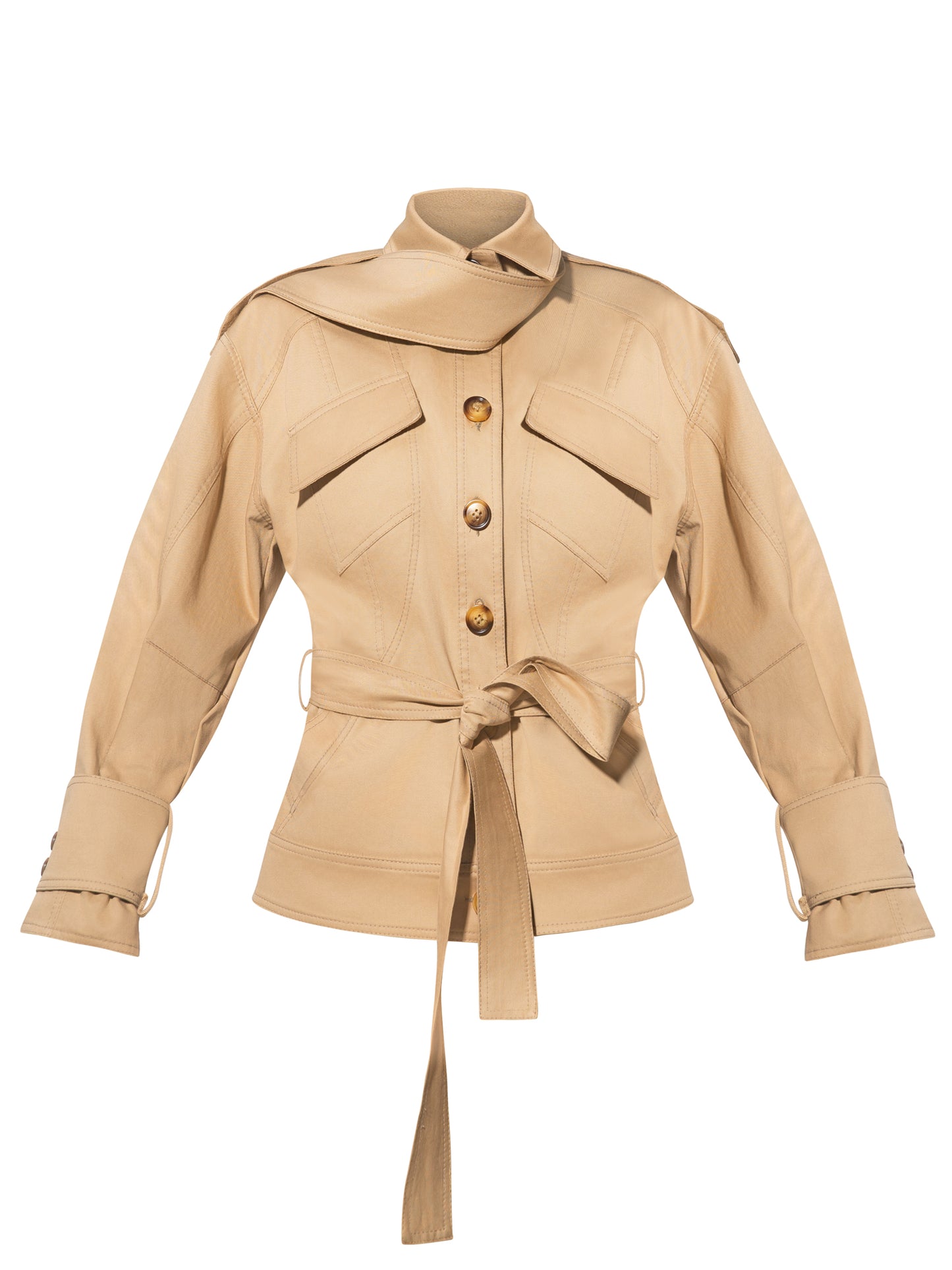 Oversized Belted Trench Jacket