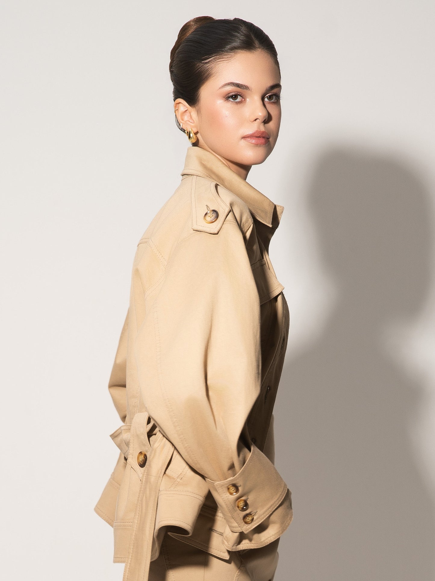 Oversized Belted Trench Jacket
