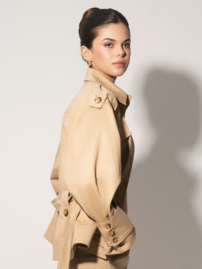 Oversized Belted Trench Jacket