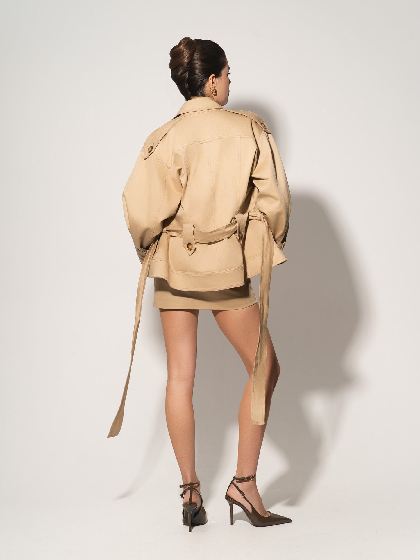 Oversized Belted Trench Jacket
