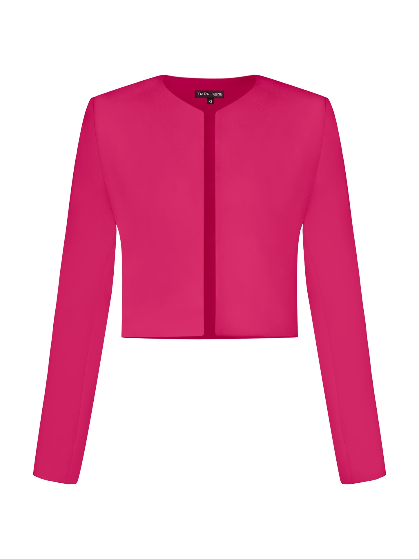 Perfectly Romantic Cropped Blazer - Hot Pink