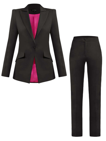 Fantasy Tailored Suit - Black by Tia Dorraine Women's Luxury Fashion Designer Clothing Brand