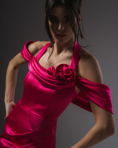 Rose Garden Maxi Dress – Hot Pink