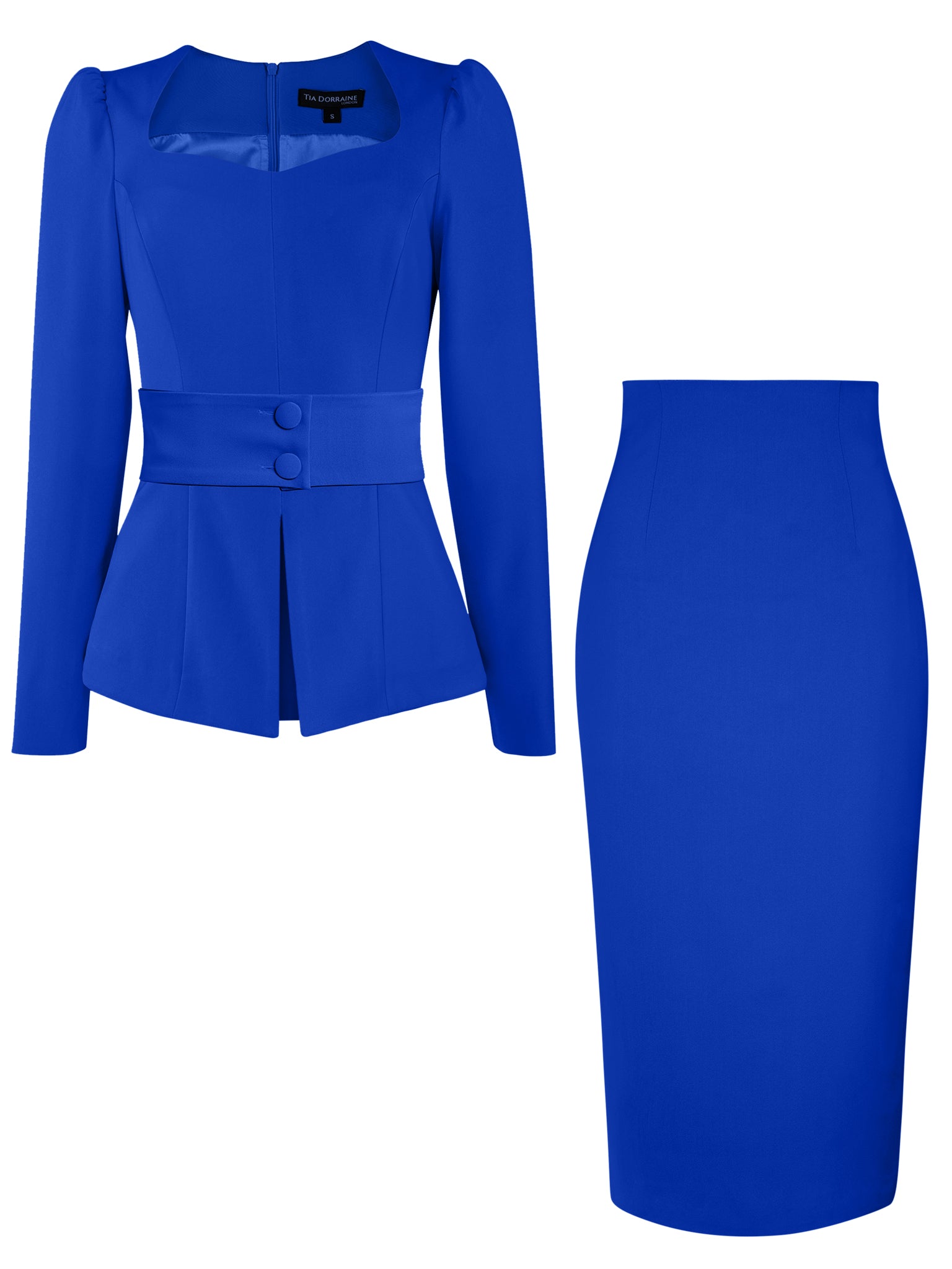 Royal Azure Two-Piece Set by Tia Dorraine Women's Luxury Fashion Designer Clothing Brand