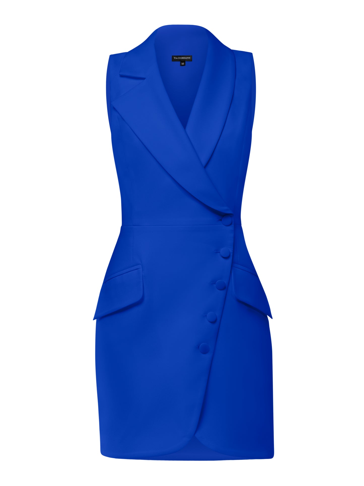 Significant Other Sleeveless Blazer Mini Dress - Azure Blue