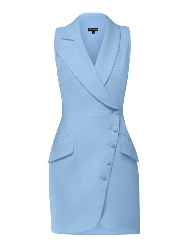 Tia Dorraine Sleeveless Blazer Mini Dress