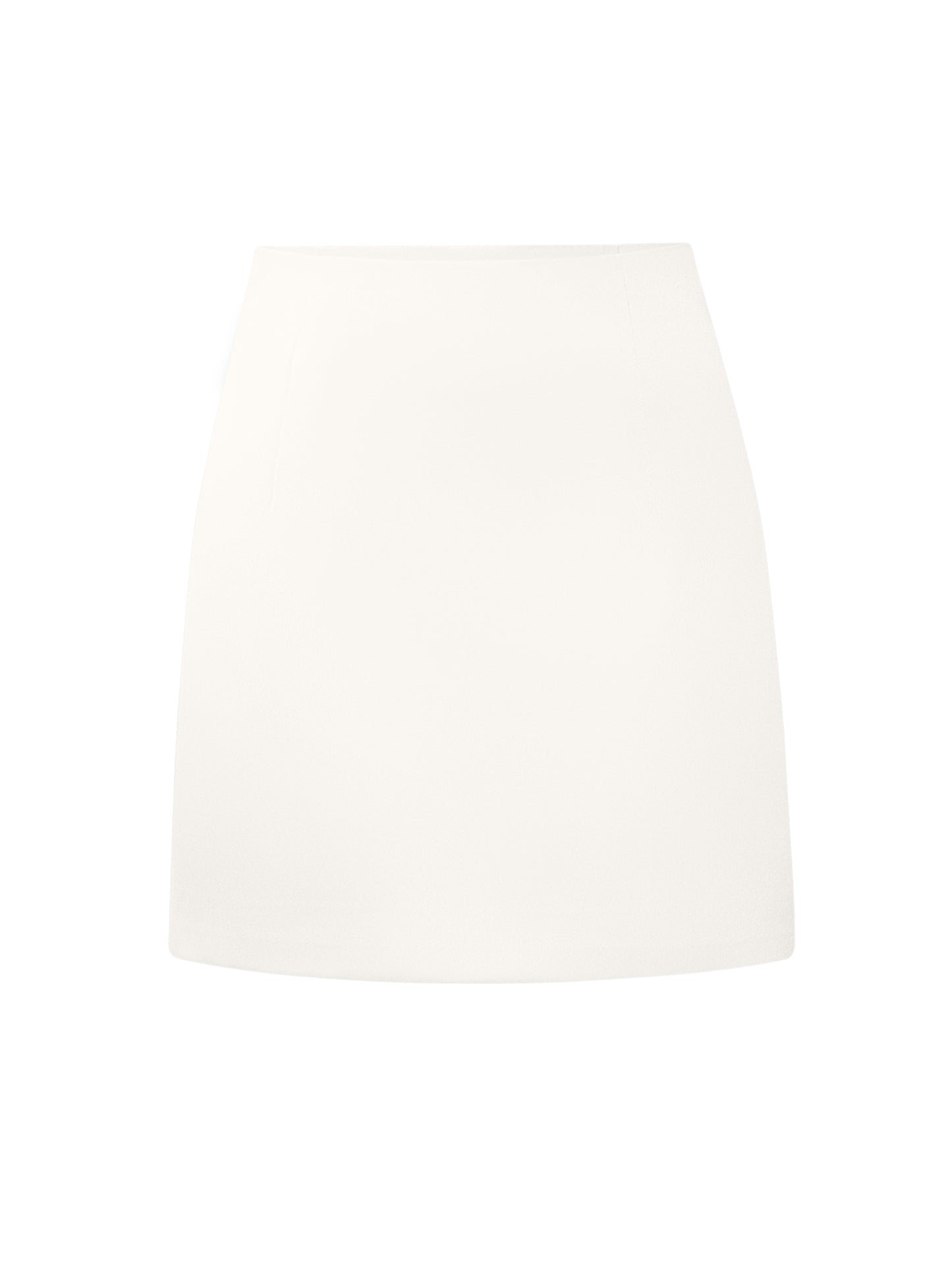 Satin Mini Skirt - Pearl White
