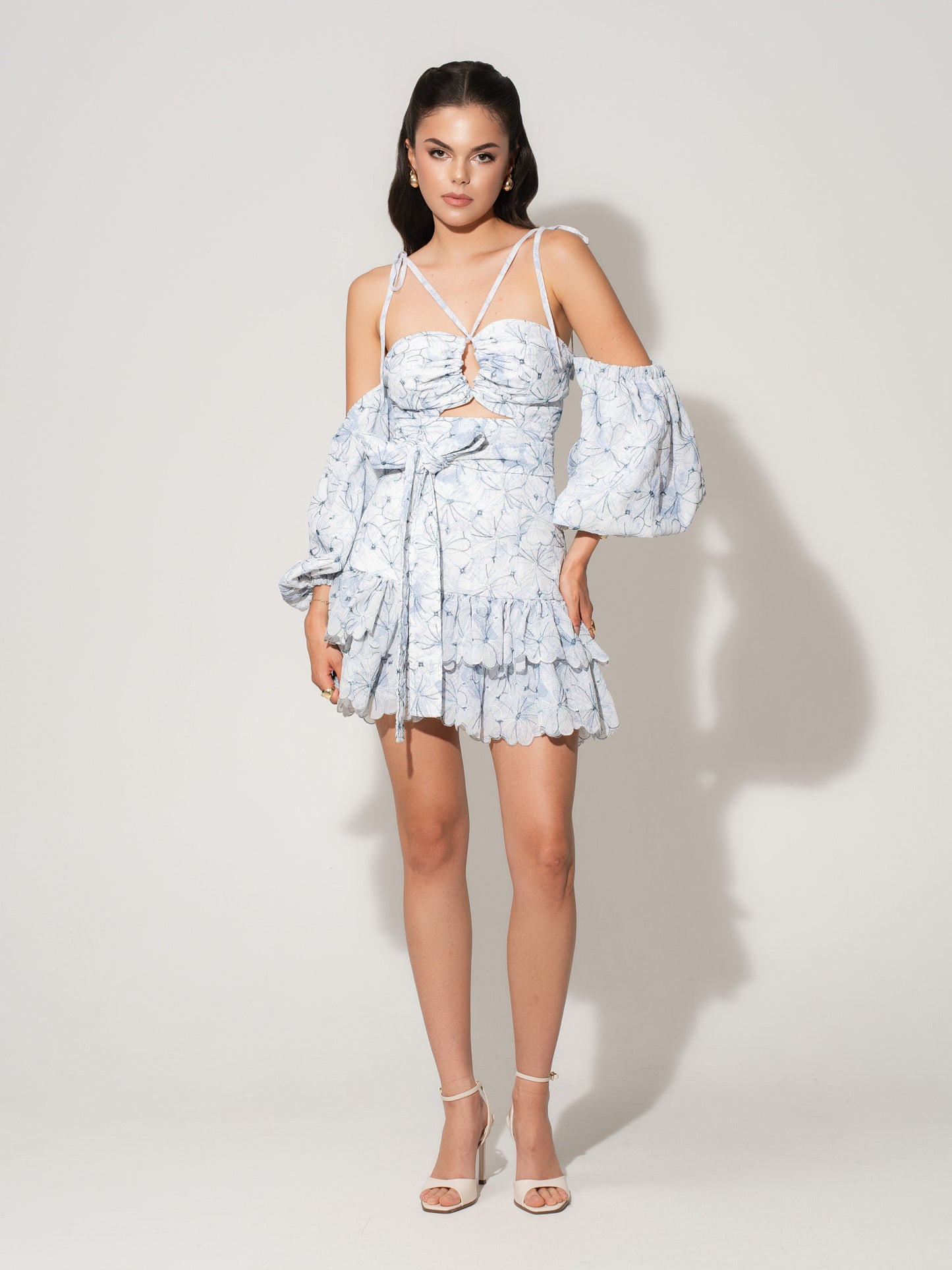Self-Tie Crop Top in Georgette