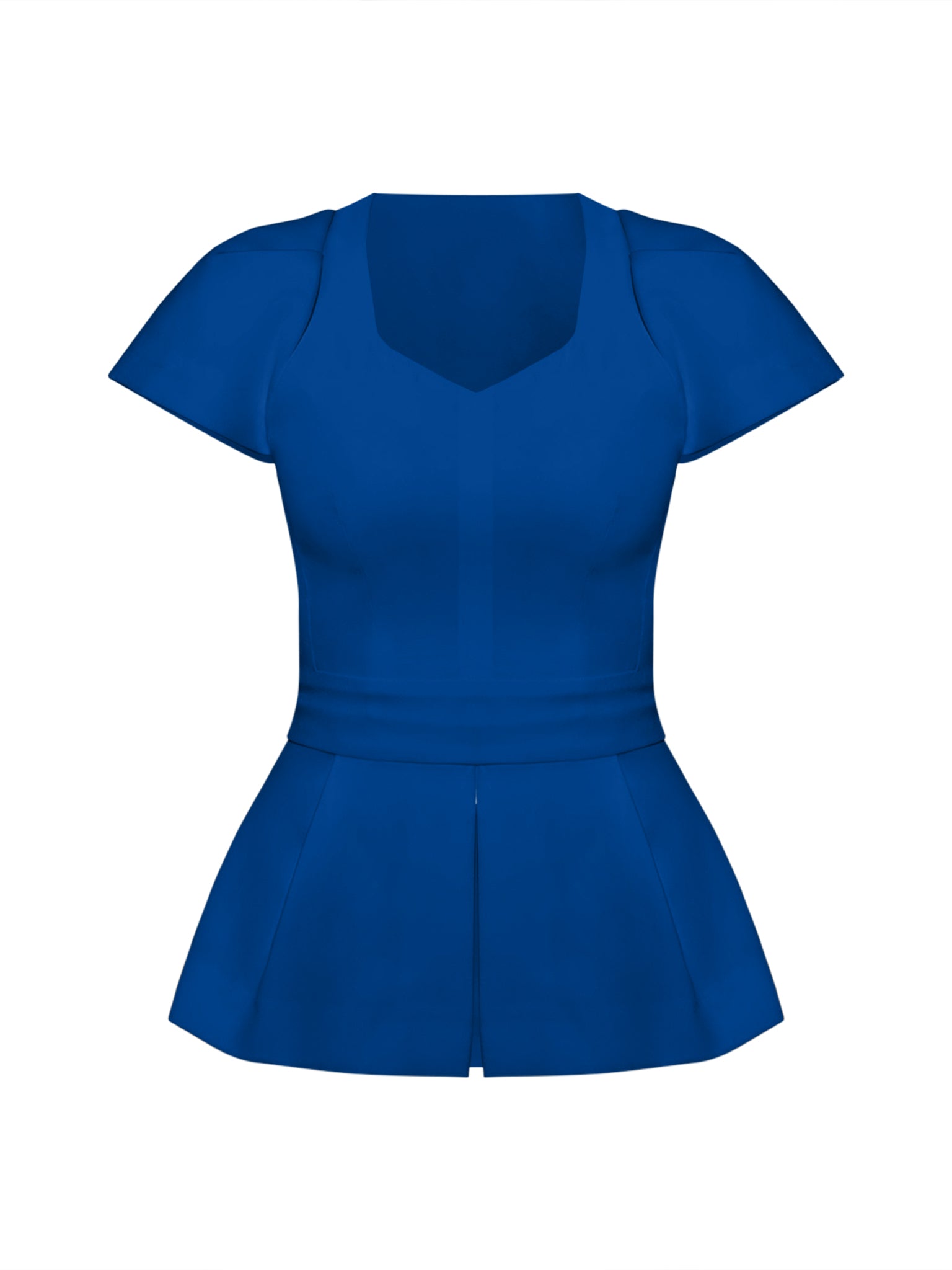 Short-Sleeved Fitted Top by Tia Dorraine Women's Luxury Fashion Designer Clothing Brand