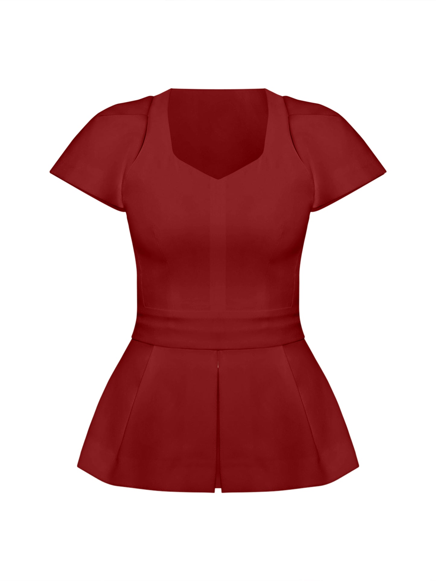 Short-Sleeved Fitted Top by Tia Dorraine Women's Luxury Fashion Designer Clothing Brand