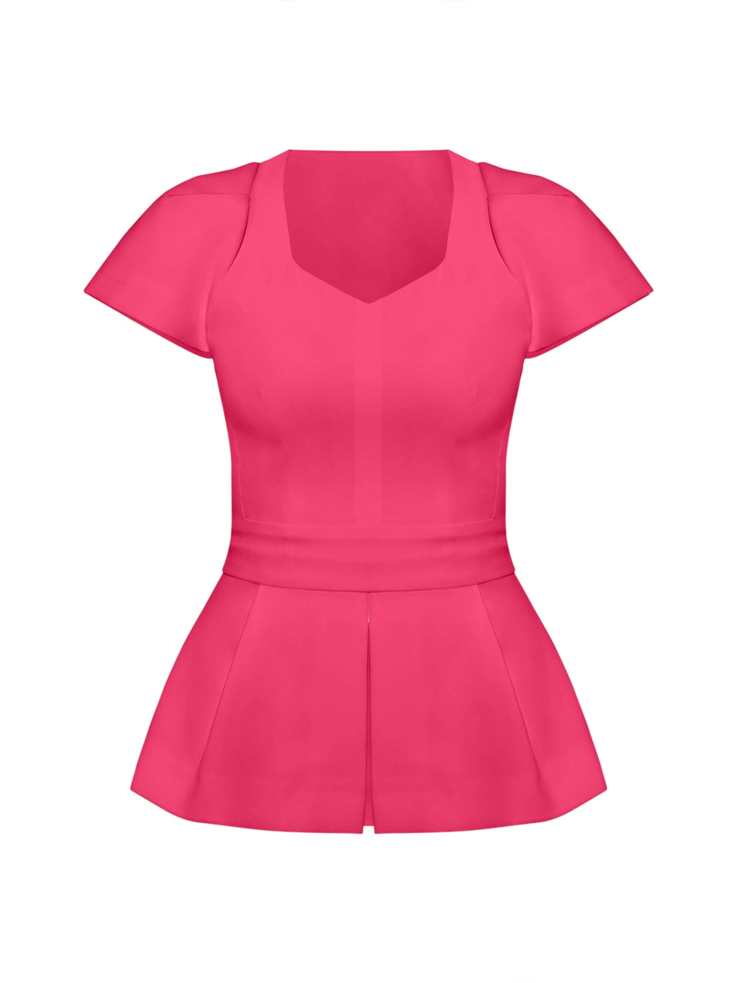 Short-Sleeved Fitted Top by Tia Dorraine Women's Luxury Fashion Designer Clothing Brand