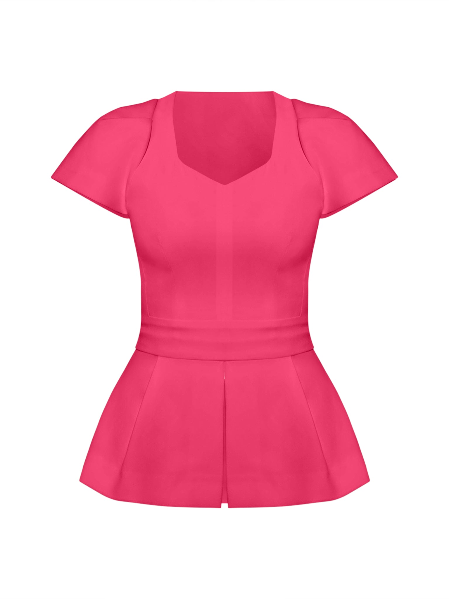 Short-Sleeved Fitted Top by Tia Dorraine Women's Luxury Fashion Designer Clothing Brand