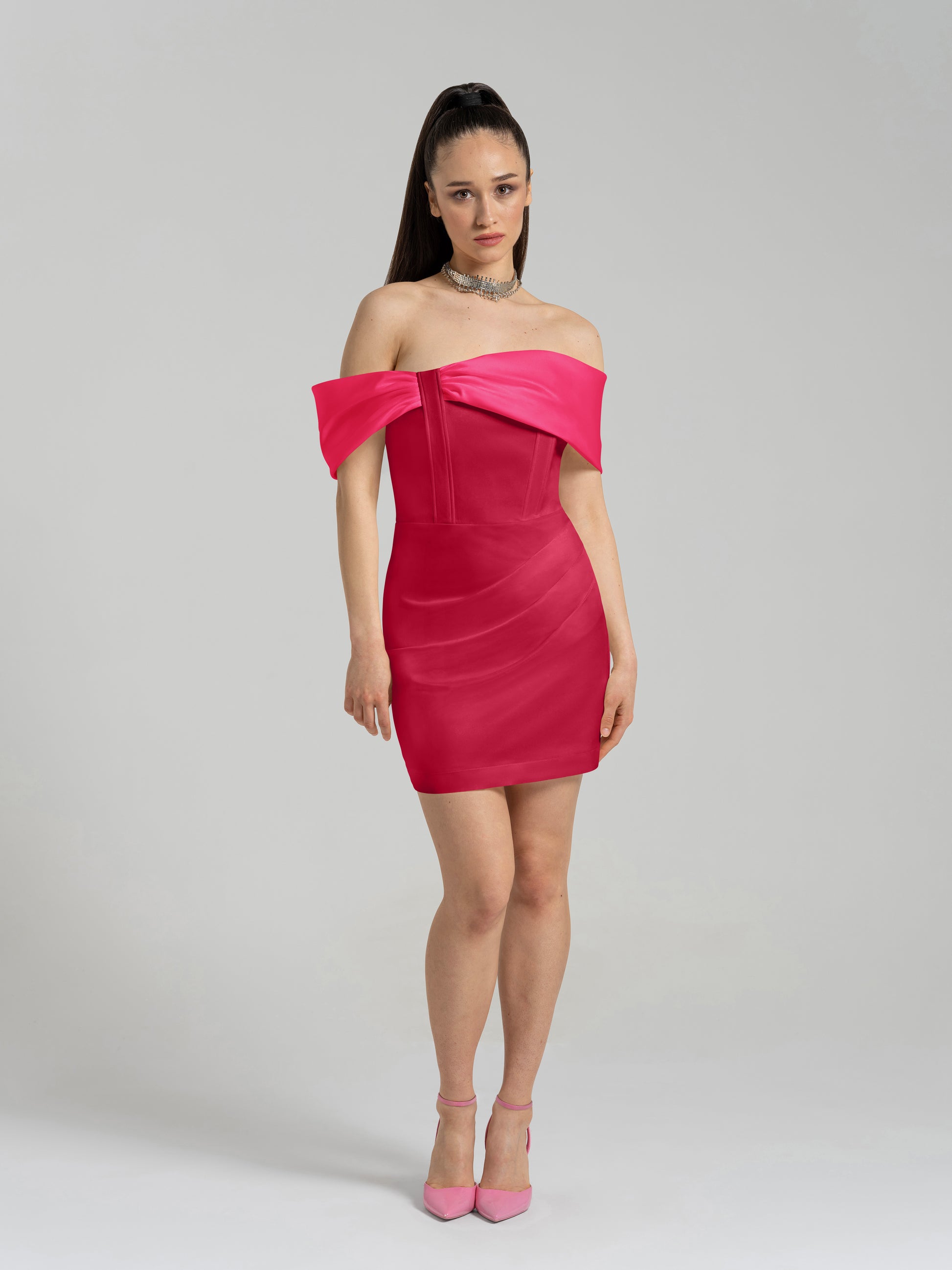 Signature of the Sun Mini Dress - Red & Pink by Tia Dorraine Women's Luxury Fashion Designer Clothing Brand