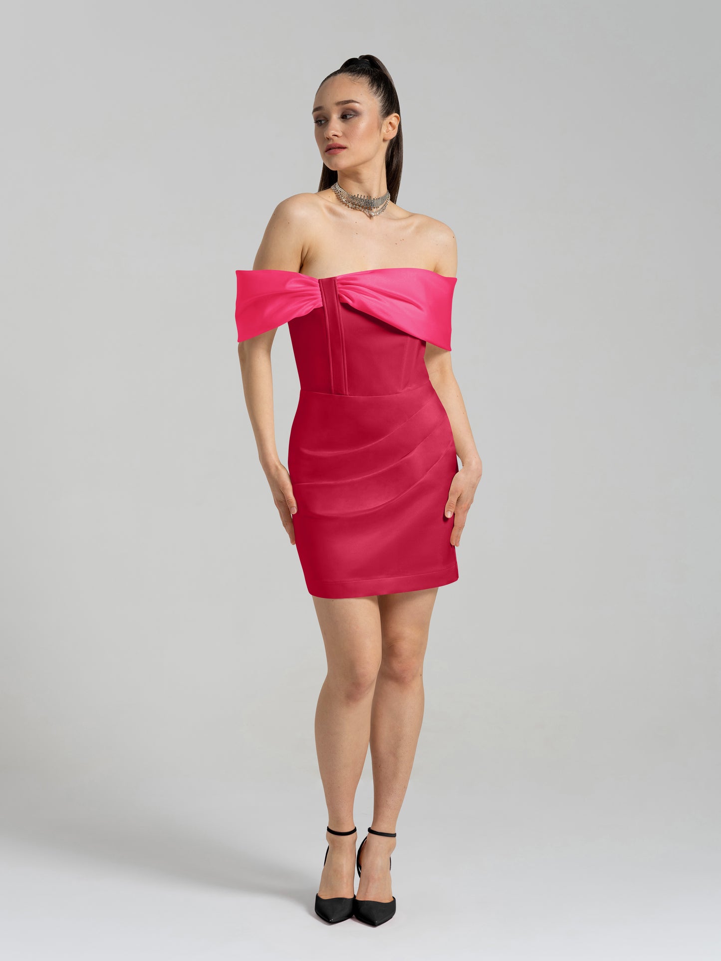 Signature of the Sun Mini Dress - Red & Pink by Tia Dorraine Women's Luxury Fashion Designer Clothing Brand