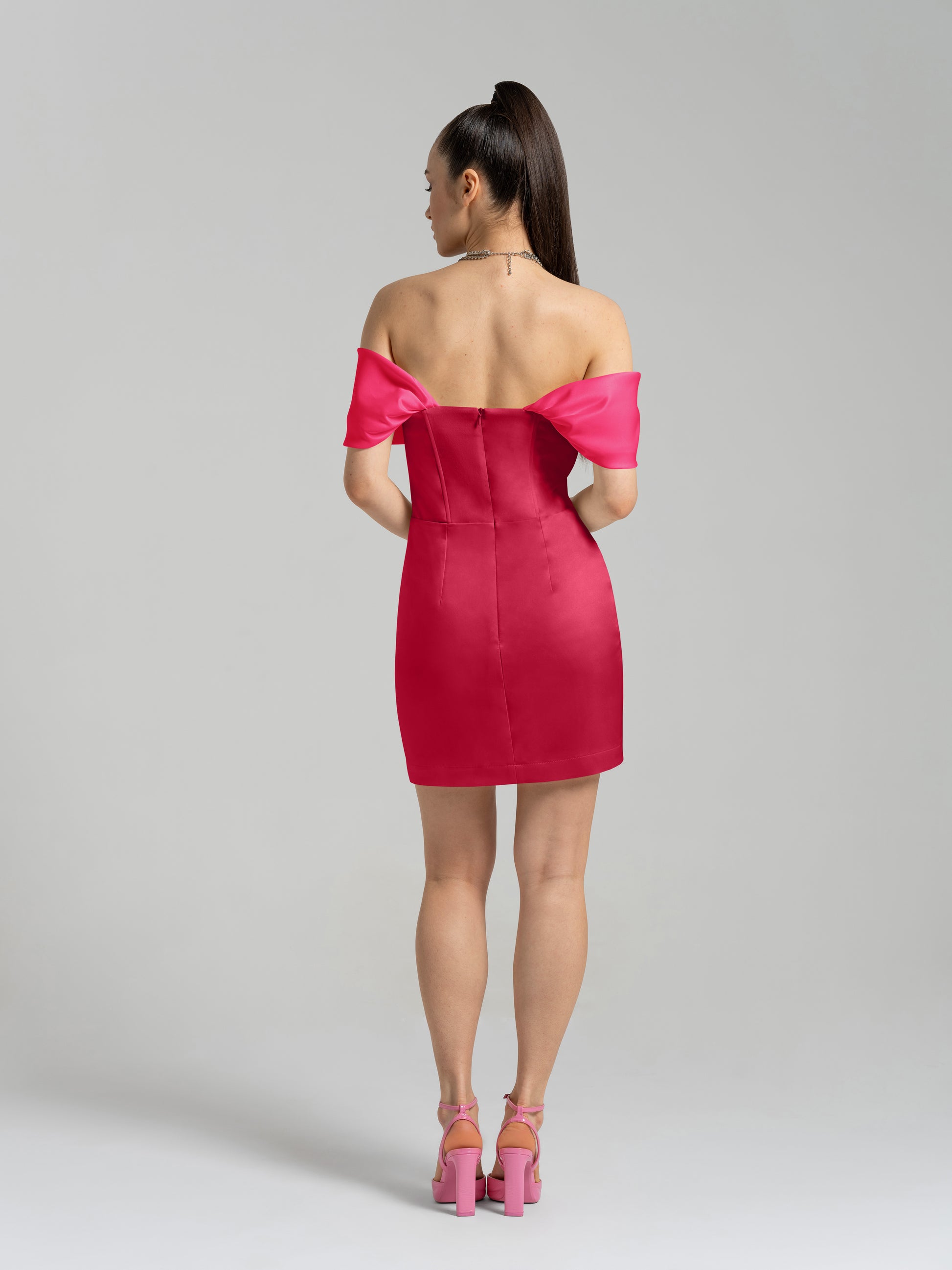 Signature of the Sun Mini Dress - Red & Pink by Tia Dorraine Women's Luxury Fashion Designer Clothing Brand