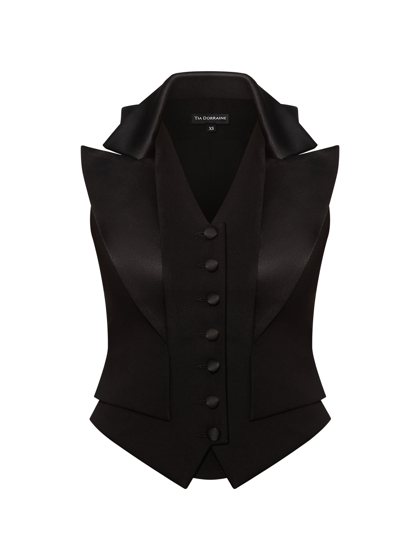 Single-Breasted Sleeveless Waistcoat - Black