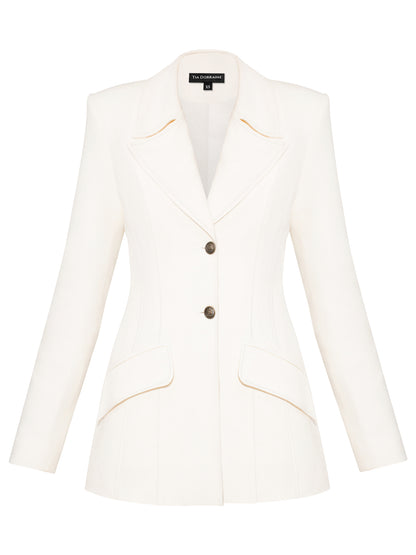 Single-Breasted Blazer in Linen