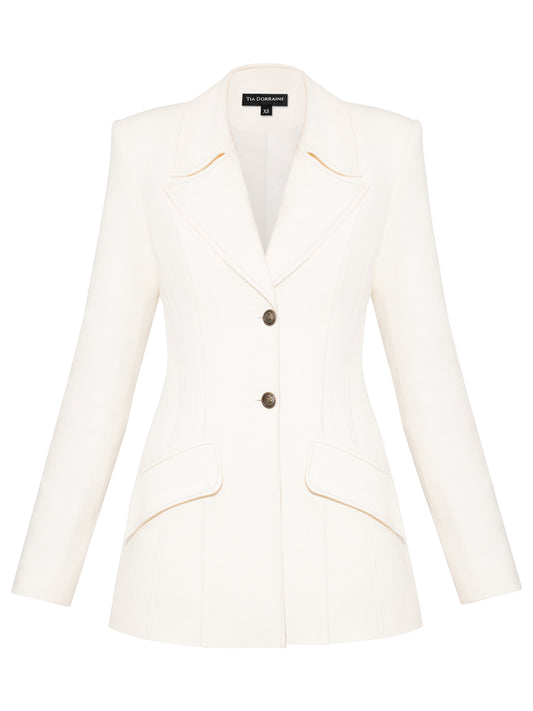 Single-Breasted Blazer in Linen