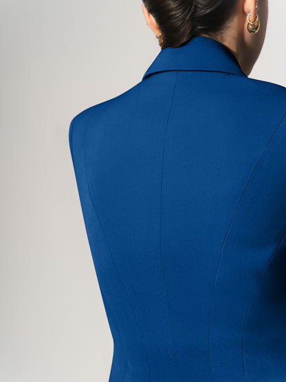 Tailored Fit Suiting Blazer - Azure Blue