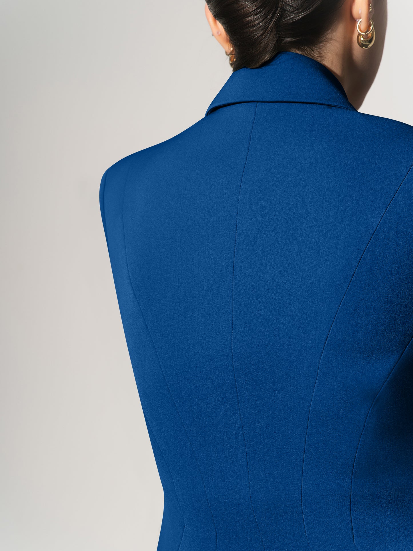 Tailored Fit Suiting Blazer & Skirt Suit - Azure Blue