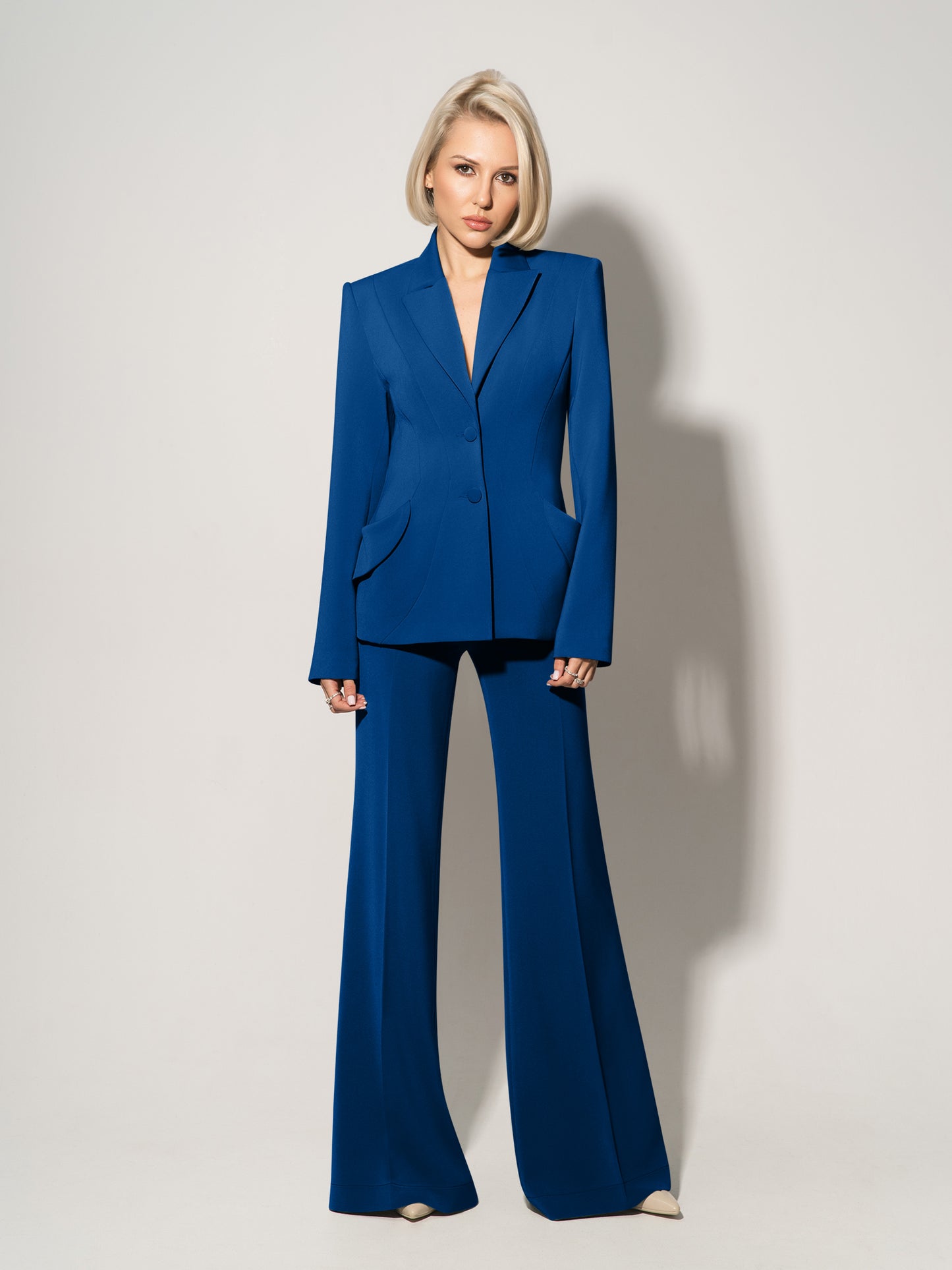 Tailored Fit Suiting Blazer - Azure Blue
