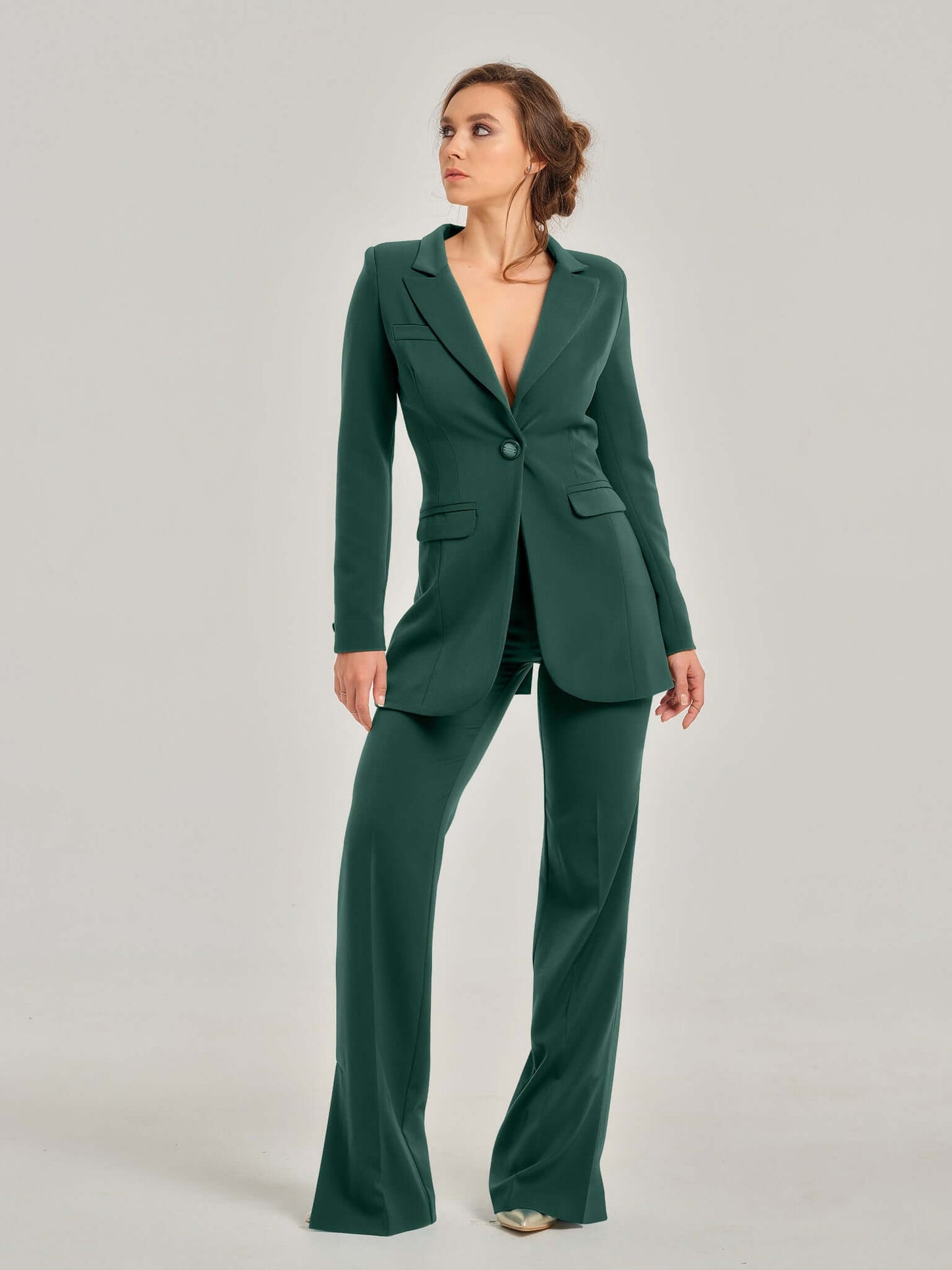 Emerald Dream Timeless Power Suit by Tia Dorraine Women's Luxury Fashion Designer Clothing Brand