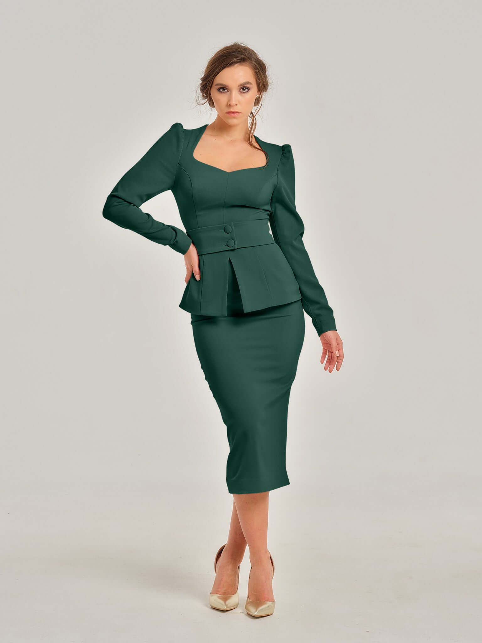 Emerald Dream Two-Piece Set by Tia Dorraine Women's Luxury Fashion Designer Clothing Brand