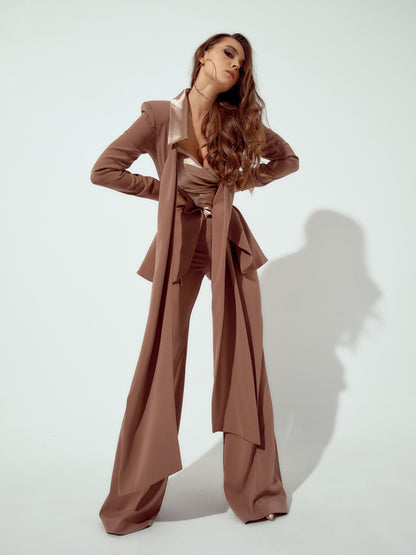 Sandstorm Cross-Wrap Statement Suit by Tia Dorraine Women's Luxury Fashion Designer Clothing Brand